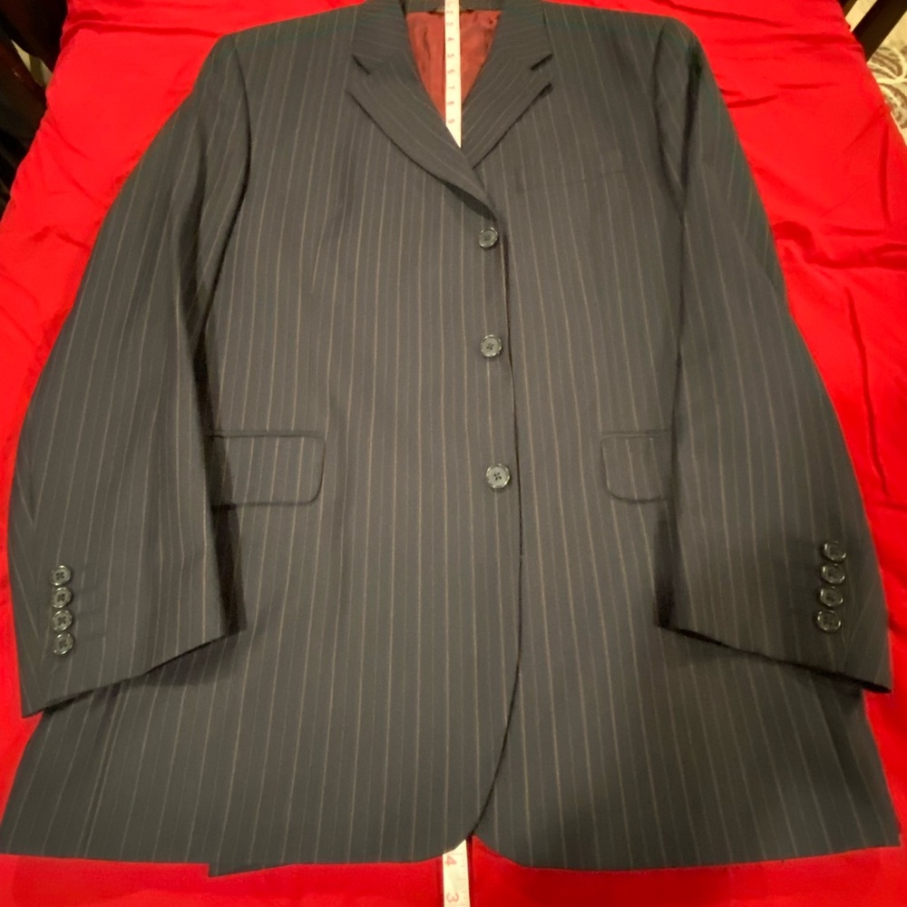 Stonehouse blue pinstripe suit 46R